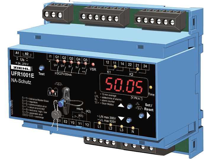 Relé de tensión y frecuencia Ziehl UFR1001E