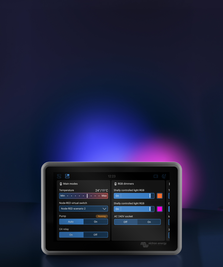 Venus OS  panel de conmutación