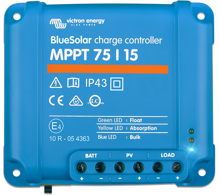BlueSolar MPPT 75/10, 75/15, 100/15 y 100/20 (12 / 24 / 48 Voltios + salida  de carga) - Victron Energy